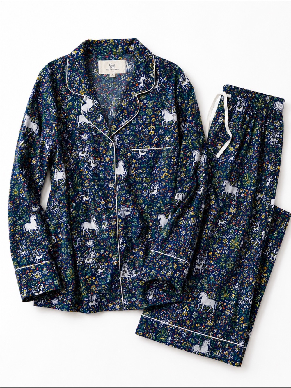 Printfresh - Unicorn's Garden Long Sleep Set - Indigo - Size L - Picture 5 of 8